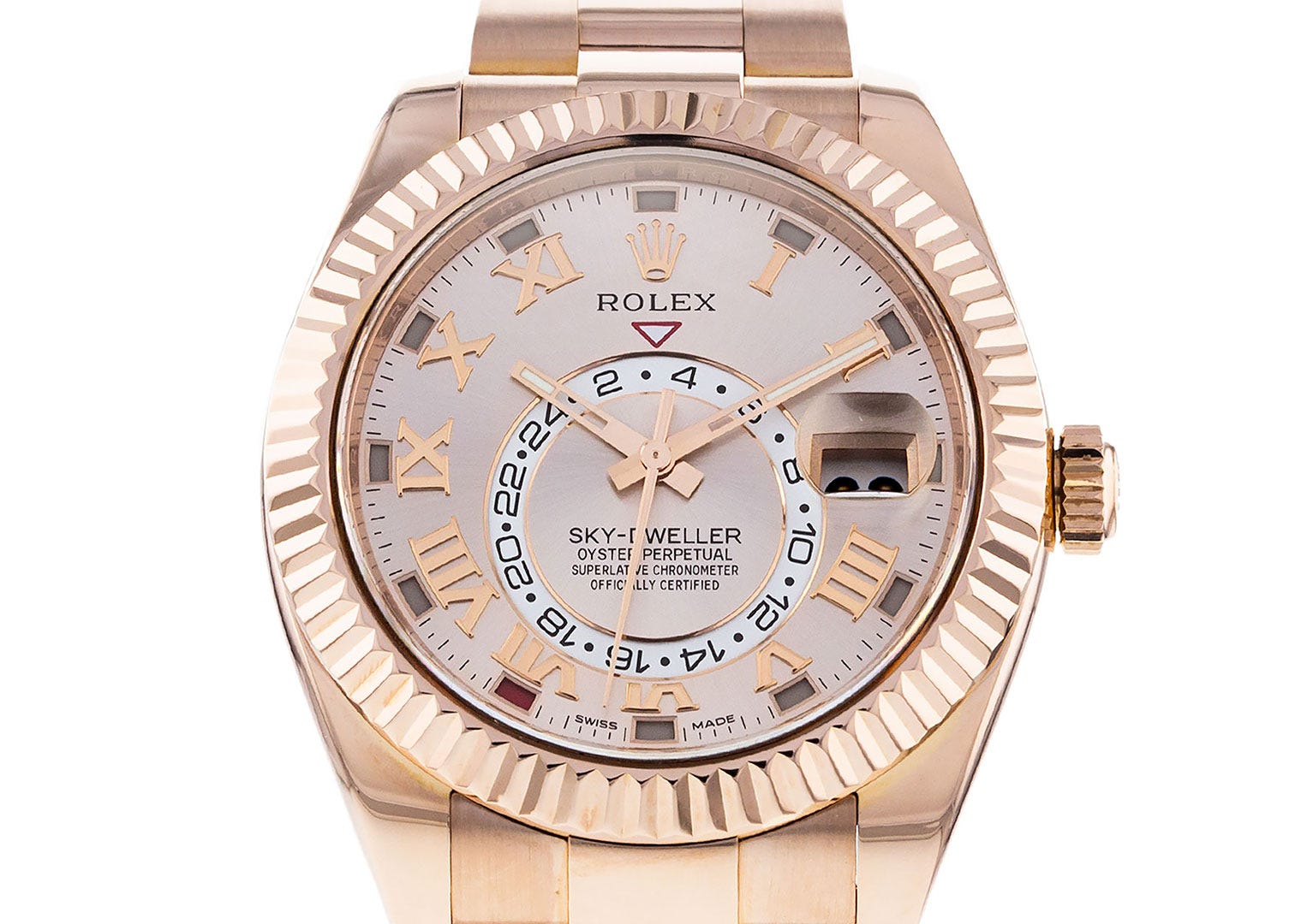 Beckham owns at least two Sky-Dwellers, including this rose gold version